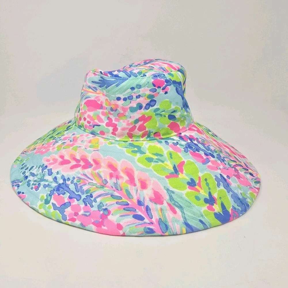 Lilly‎ Pulitzer Sun Hat in Catch The Wave Multicolor Beach Vibrant